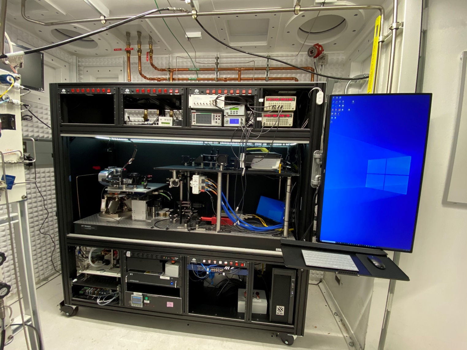 “Staring” experiment installed, with in-situ monitoring
