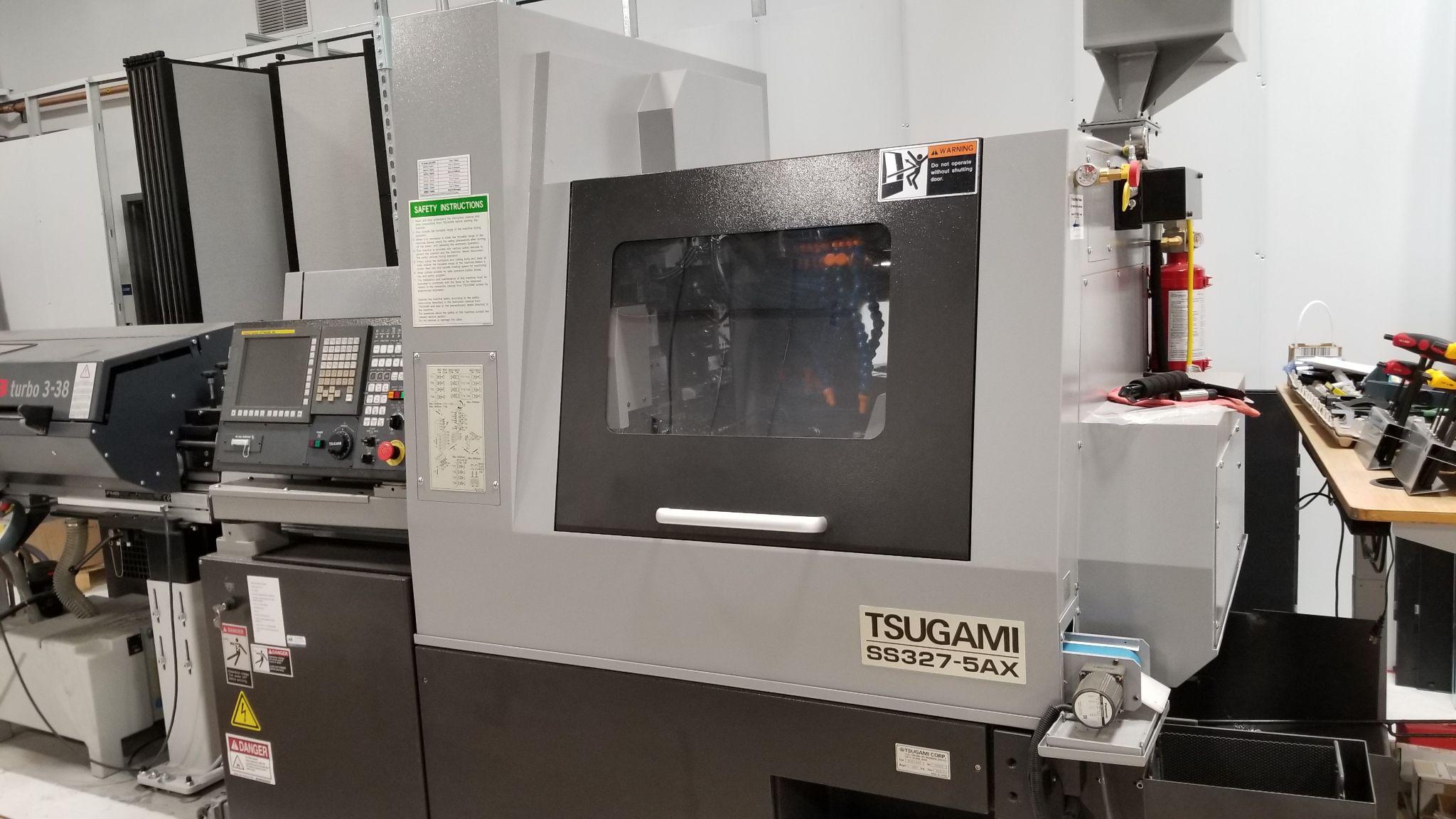 Swiss-type CNC turning center in the manufacturing facility.