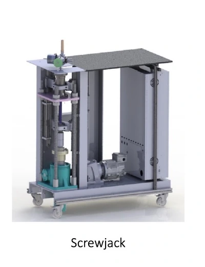Screwjack high-pressure source system.